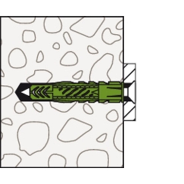 Afbeeldingen van Fischer universeelplug UX Green 10 x 60 met rand