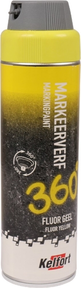 Afbeeldingen van Kelfort Markeerverf fluor 360 graden 500ml geel