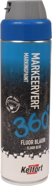 Afbeeldingen van Kelfort Markeerverf fluor 360 graden 500ml blauw
