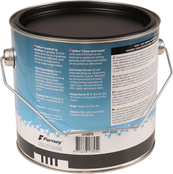 Afbeeldingen van Kelfort grondverf op waterbasis zwart 2500ml