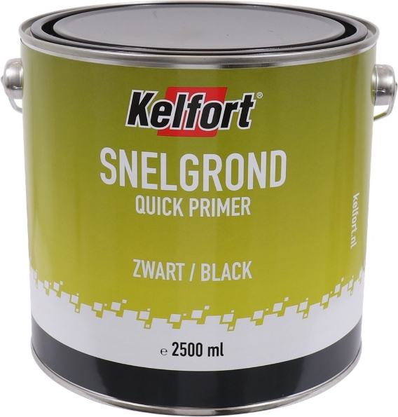 Afbeeldingen van Kelfort Grondverf snelgrond zwart 2500ml