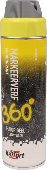 Afbeeldingen van Kelfort Markeerverf fluor 360 graden 500ml geel