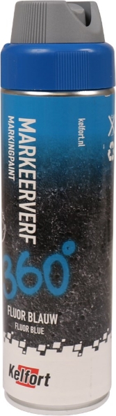 Afbeeldingen van Kelfort Markeerverf fluor 360 graden 500ml blauw
