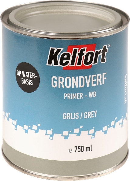 Afbeeldingen van Kelfort grondverf op waterbasis grijs 750 ml