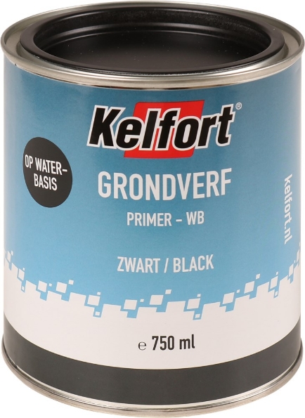 Afbeeldingen van Kelfort grondverf op waterbasis zwart 750ml