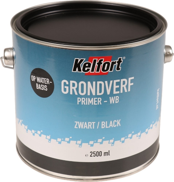 Afbeeldingen van Kelfort grondverf op waterbasis zwart 2500ml