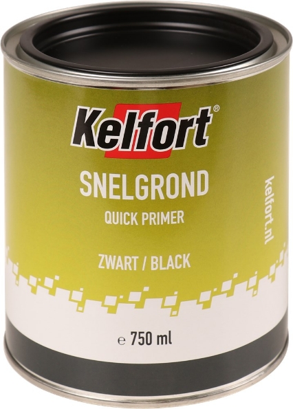 Afbeeldingen van Kelfort Grondverf snelgrond zwart 750ml