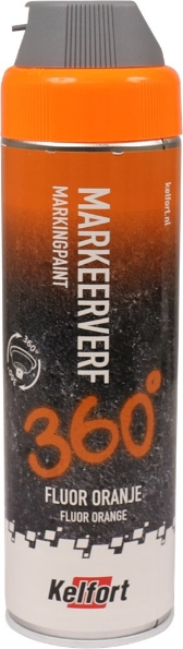 Afbeeldingen van Kelfort Markeerverf fluor 360 graden 500ml oranje