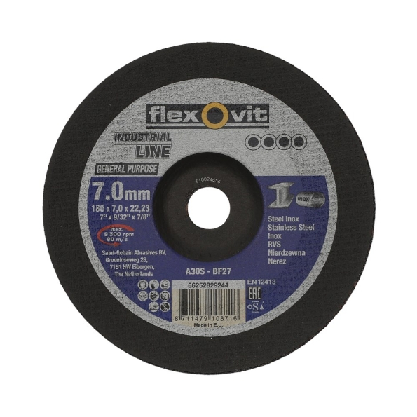 Afbeeldingen van Flexovit Afbraamschijf General Purpose A30S  T27/80 180x7,0x22