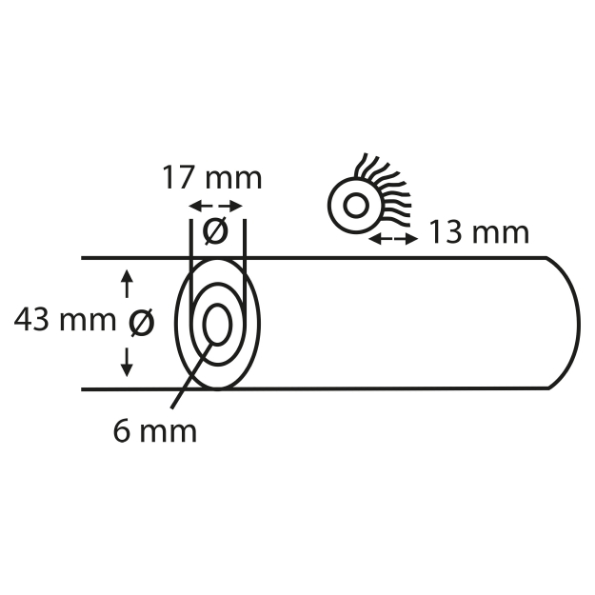 Afbeeldingen van Copenhagen Pro muurverfroller dualon 5* - 13 mm poolhoogte - 10 cm - wit/blauw