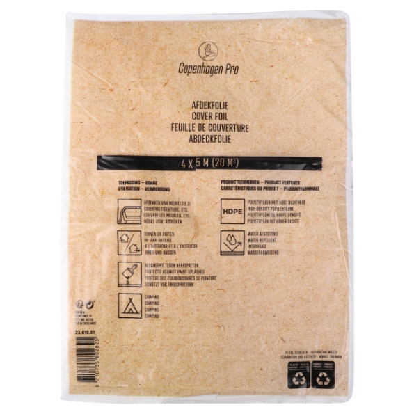 Afbeeldingen van Copenhagen Pro afdekzeil HDPE - 6 MU - 4 x 5 m - transparant