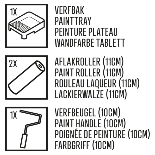 Afbeeldingen van Copenhagen Pro aflakset 4-delig 4* - schuim - super fijn - beugelzijde rond - 11 cm