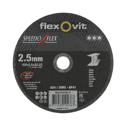 Afbeeldingen van Flexovit Doorslijpschijf Vlak Speedoflex Staal A24/30RS T41/80 180x2.5x22
