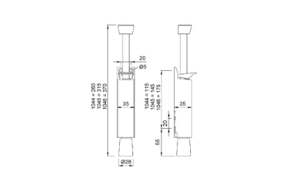 Afbeeldingen van KWS Deurvastzetter 120 mm, aluminium, f1