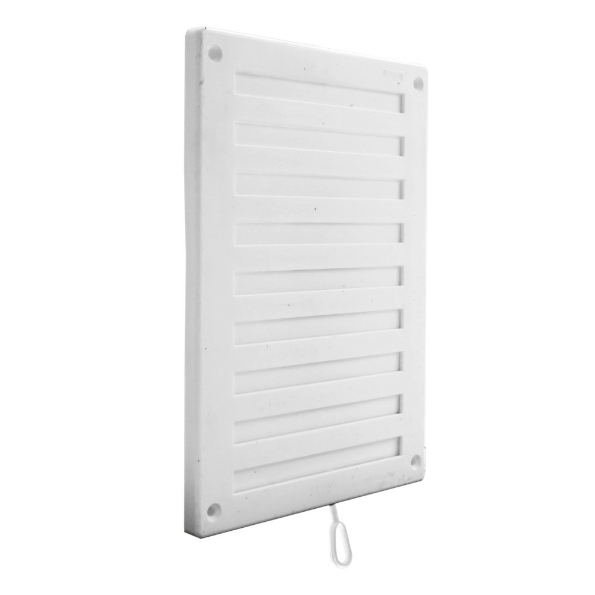 Afbeeldingen van BEKRO PLASTIKS Schuifrooster afsluitbaar, 220 x 150 mm, wit, pvc