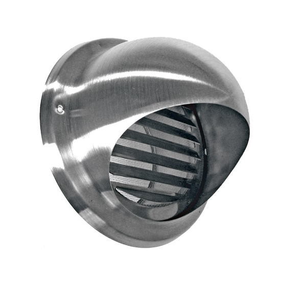 Afbeeldingen van WEHA Bolrooster met lamellen, 150 mm, doorlaat 126 cm2, inclusief lamellen, rvs