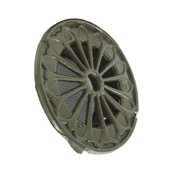 Afbeeldingen van WEHA Ventilatierooster retro design rond, 125 mm, doorlaat 67 cm2, brons, aluminium