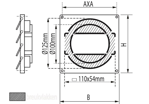 Afbeeldingen van WEHA Lamellenrooster Wit 100/125