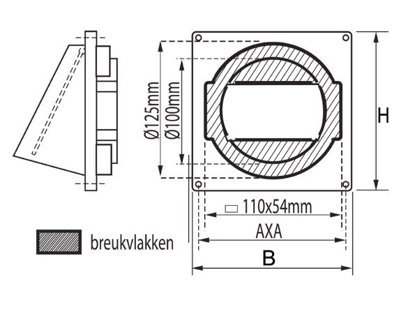 Afbeeldingen van WEHA Wasemkaprooster, 100-125 mm, wit, pvc