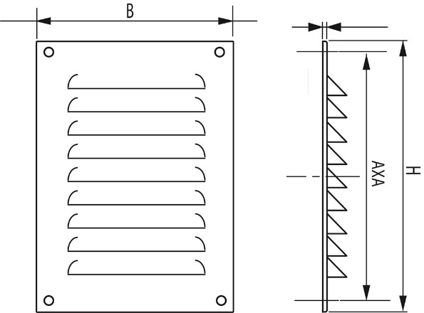 Afbeeldingen van BEKRO PLASTIKS Schoepenrooster, 22 x 15 cm, wit, pvc