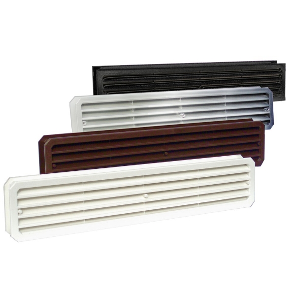 Afbeeldingen van WEHA Deurventilatierooster, 452 x 92 mm, crème, pvc