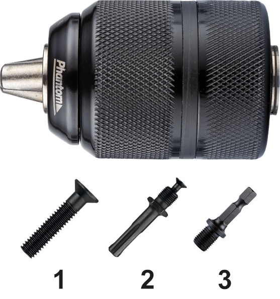 Afbeeldingen van Phantom Snelspanboorhouder in metalen uitvoering 1/2" 13mm