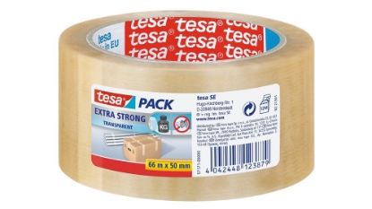 Afbeeldingen van Tesa verpakkingstape, 50 mm, 66 meter, 57171-00000-03, pvc, transparant