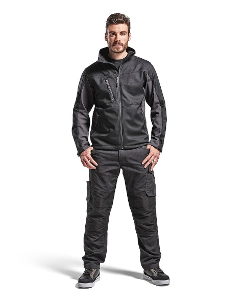 Afbeeldingen van Blåkläder Softshell jack 4950 zwart/grijs XL
