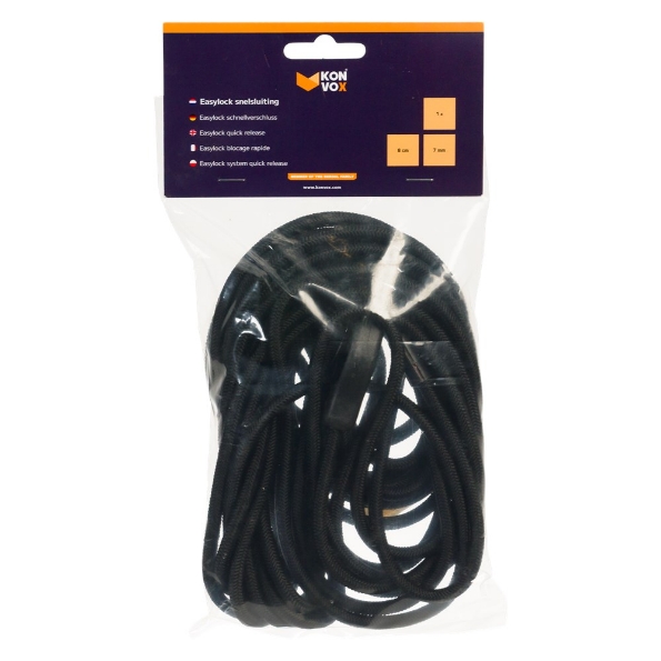 Afbeeldingen van LOADLOK Easylock snelsluiting elastisch koord 8 meter t.b.v. net en dekzeil met snelsluiting