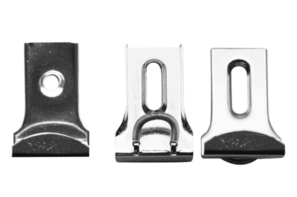 Afbeeldingen van QlinQ Spiegelklem vernikkeld, set van 4 stuks