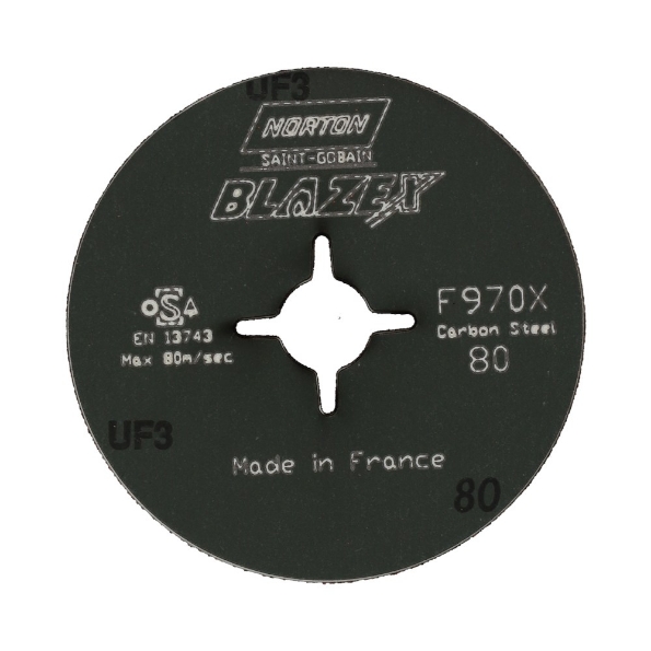 Afbeeldingen van Norton Fiberschuurschijf Blaze X F970X 125x22  P80