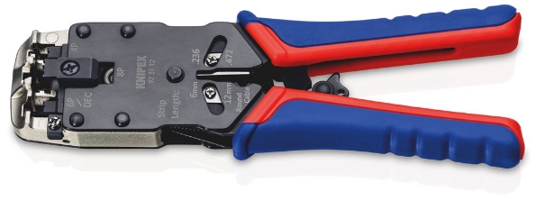 Afbeeldingen van KNIPEX Krimptang voor Western-stekkers 200mm tbv rj45