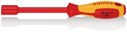 Afbeeldingen van KNIPEX Dopsleutel, met schroevendraaier-greep geïsoleerde meercomponenten-greep, VDE-getest 11mm