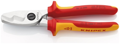 Afbeeldingen van KNIPEX Kabelschaar, met dubbele snijkanten VDE 200