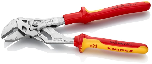 Afbeeldingen van KNIPEX Sleuteltang, tang en schroefsleutel in één gereedschap 46mm 1 3/4" VDE 250mm 86 06 250