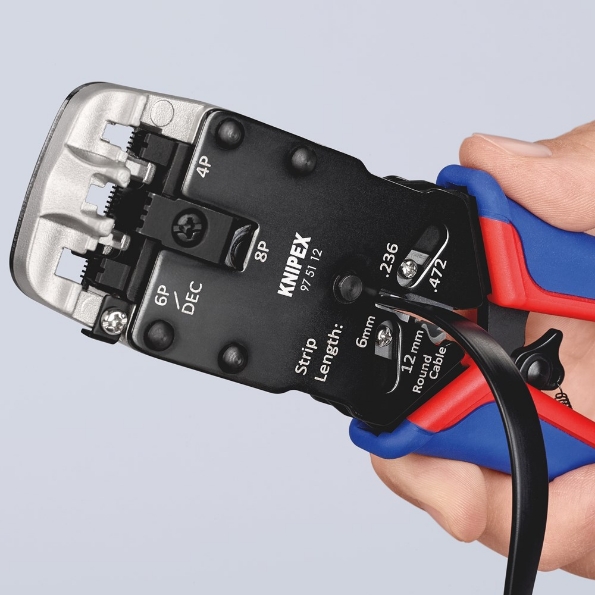 Afbeeldingen van KNIPEX Krimptang voor Western-stekkers 200mm tbv rj45