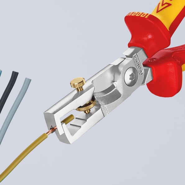 Afbeeldingen van KNIPEX StriX®, Striptangen met kabelschaar VDE 180