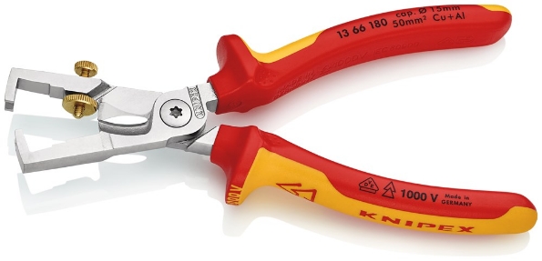 Afbeeldingen van KNIPEX StriX®, Striptangen met kabelschaar VDE 180
