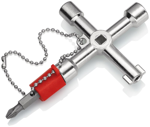 Afbeeldingen van KNIPEX Schakelkastsleutel, voor alle standaard schakelkasten en afsluitsystemen 5,6,8,9 mm