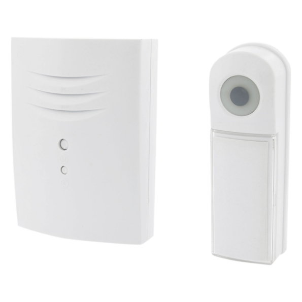 Afbeeldingen van Byron gong type B411E - plug-in - draadloos - deurbel kit - 75 m - wit