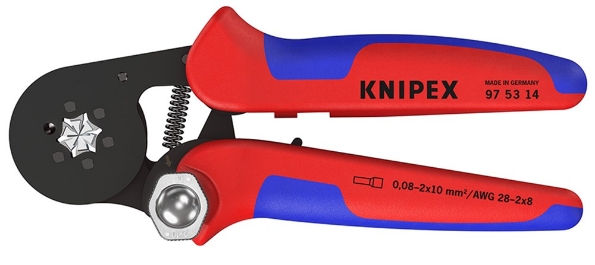 Afbeeldingen van KNIPEX Zelfinstellende krimptang voor adereindhulzen, met zij-invoering 180