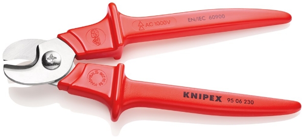 Afbeeldingen van KNIPEX Kabelschaar, benen met kunststof omspoten VDE 230