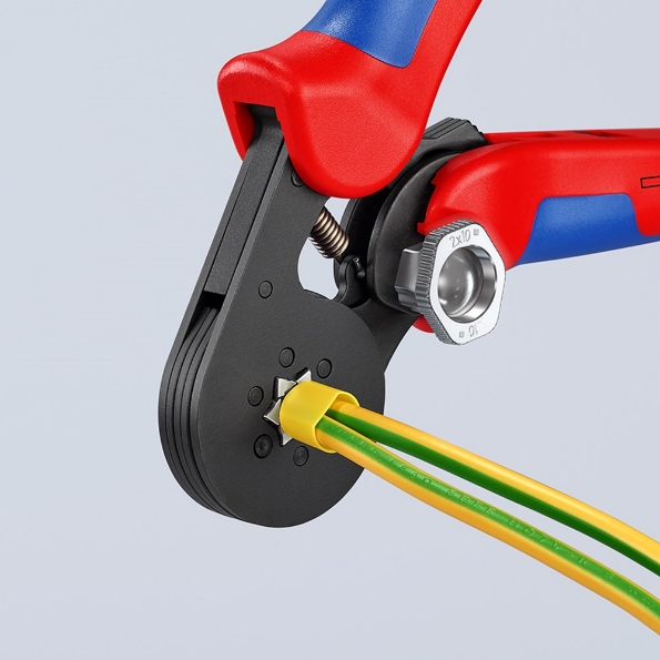 Afbeeldingen van KNIPEX Zelfinstellende krimptang voor adereindhulzen, met zij-invoering 180