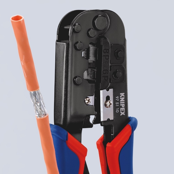Afbeeldingen van KNIPEX Krimptang voor Western-stekkers 190mm tbv rj45