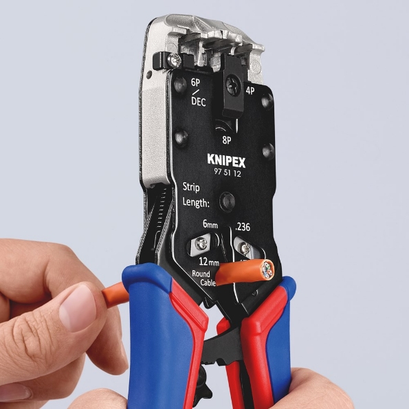 Afbeeldingen van KNIPEX Krimptang voor Western-stekkers 200mm tbv rj45