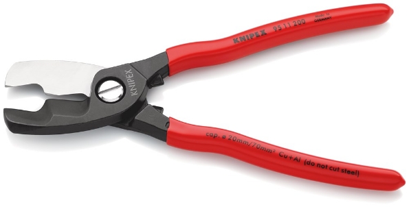 Afbeeldingen van KNIPEX Kabelschaar, met dubbele snijkanten kunststof bekleed 200mm