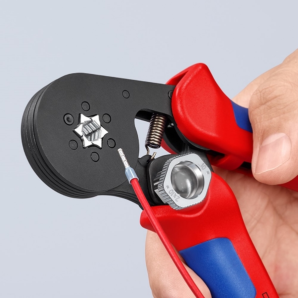 Afbeeldingen van KNIPEX Zelfinstellende krimptang voor adereindhulzen, met zij-invoering 180