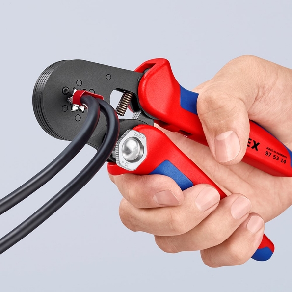 Afbeeldingen van KNIPEX Zelfinstellende krimptang voor adereindhulzen, met zij-invoering 180