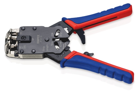 Afbeeldingen van KNIPEX Krimptang voor Western-stekkers 200mm tbv rj45
