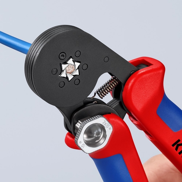 Afbeeldingen van KNIPEX Zelfinstellende krimptang voor adereindhulzen, met zij-invoering 180